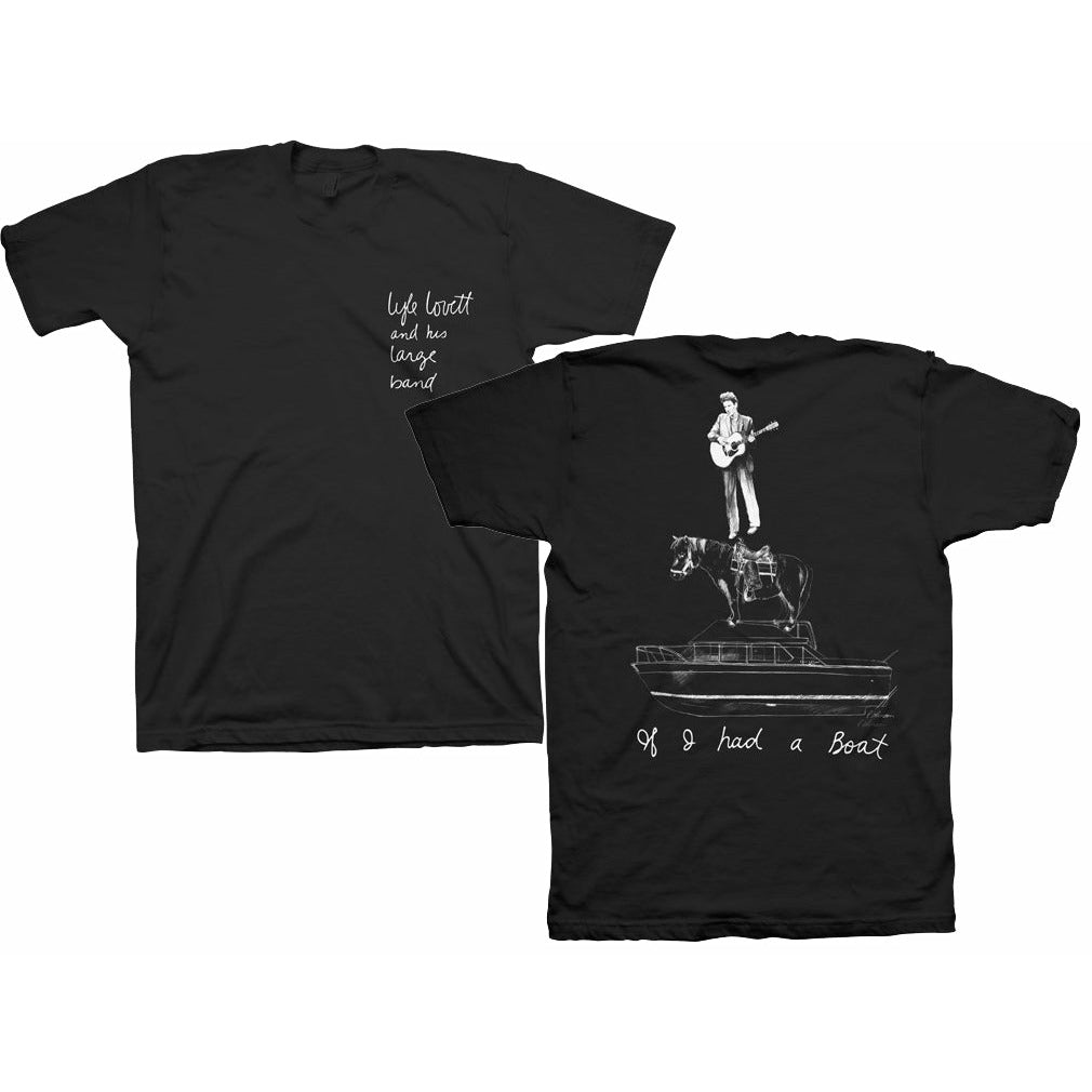 Lyle Lovett - Large Band If I Had A Boat T-Shirt - Black