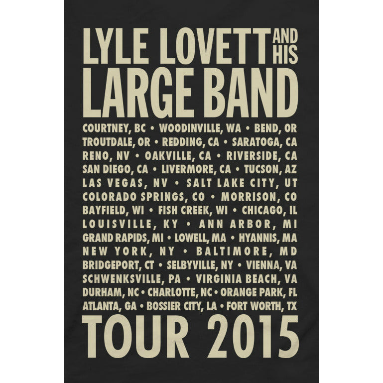 Lyle Lovett - 2015 Tour T-Shirt
