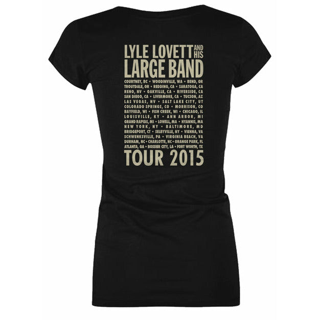 Lyle Lovett - 2015 Tour Juniors Scoop Neck T-Shirt