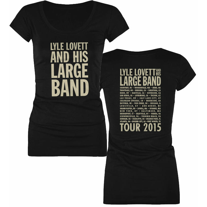Lyle Lovett - 2015 Tour Juniors Scoop Neck T-Shirt