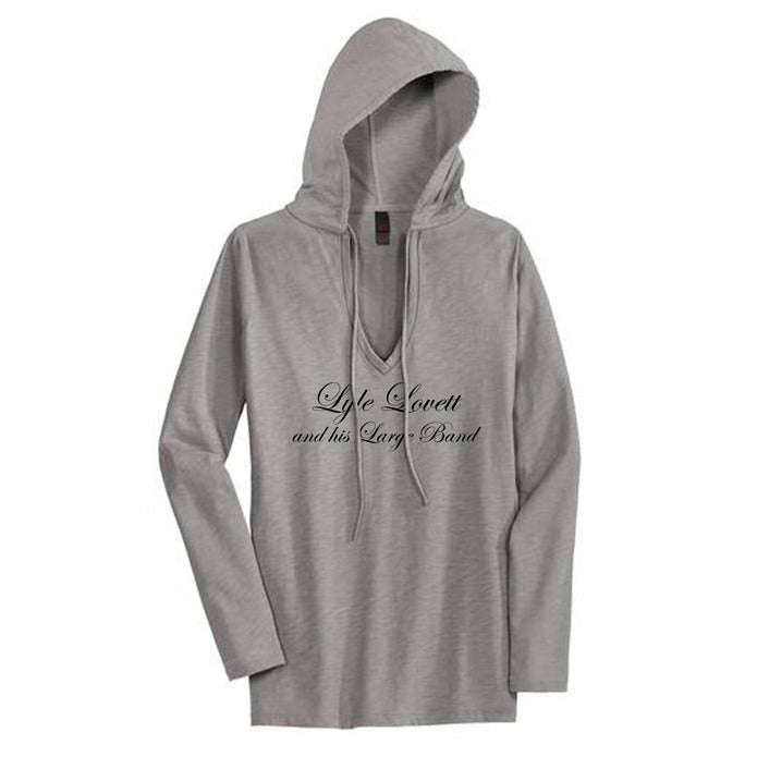 Lyle Lovett and His Large Band Script Ladies Hooded Tee