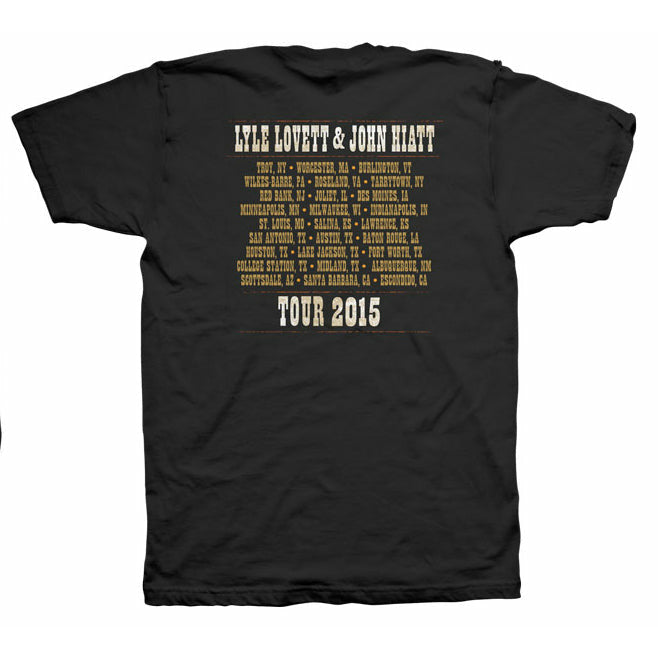 Lyle Lovett & John Hiatt 2015 Tour T-Shirt