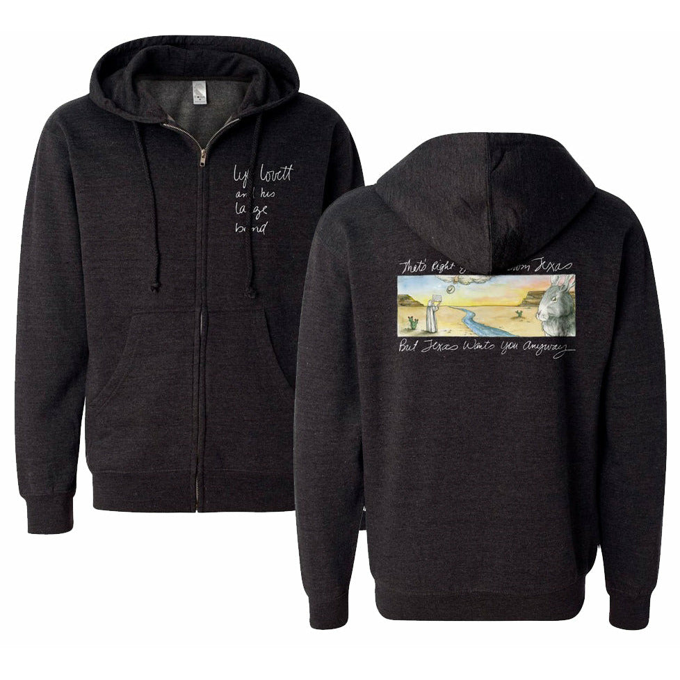 Lyle Lovett - Not From Texas Zip Hoodie
