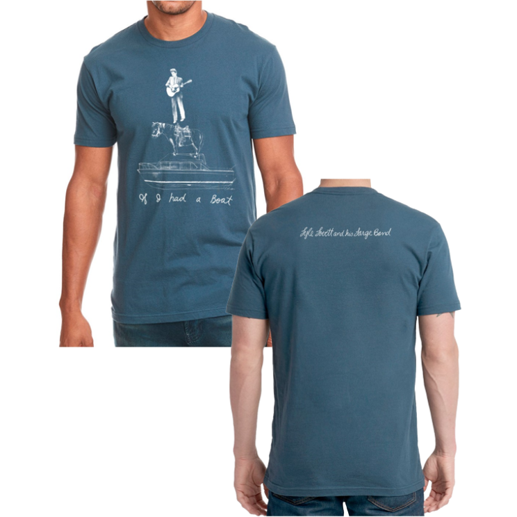 Lyle Lovett If I Had A Boat T-Shirt Indigo