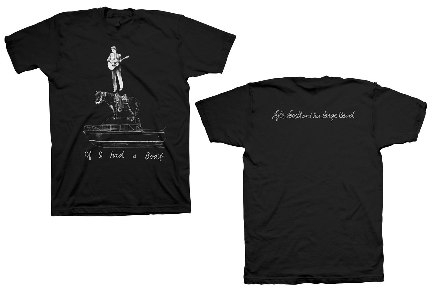 Lyle Lovett - If I Had A Boat (Black T-Shirt)