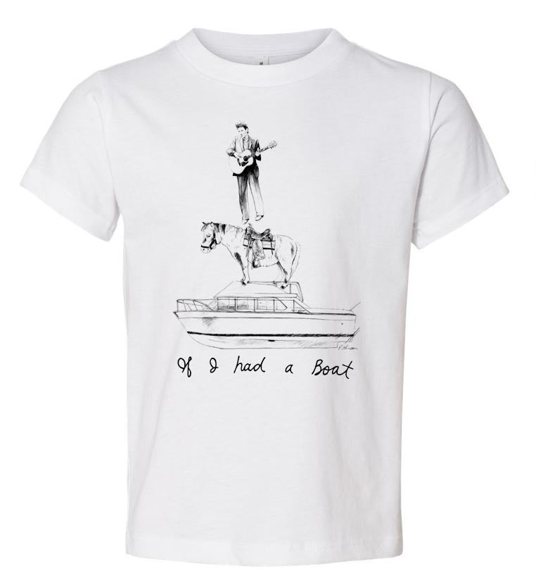 Lyle Lovett - Original If I Had A Boat Toddler Tee - White