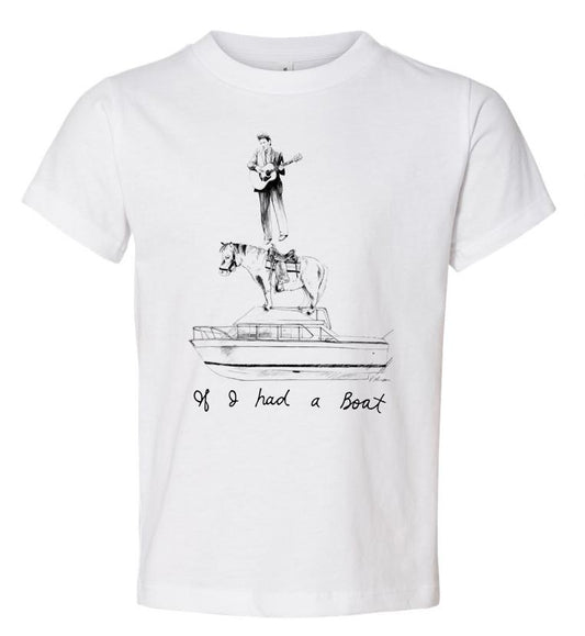 Lyle Lovett - Original If I Had A Boat Toddler Tee - White
