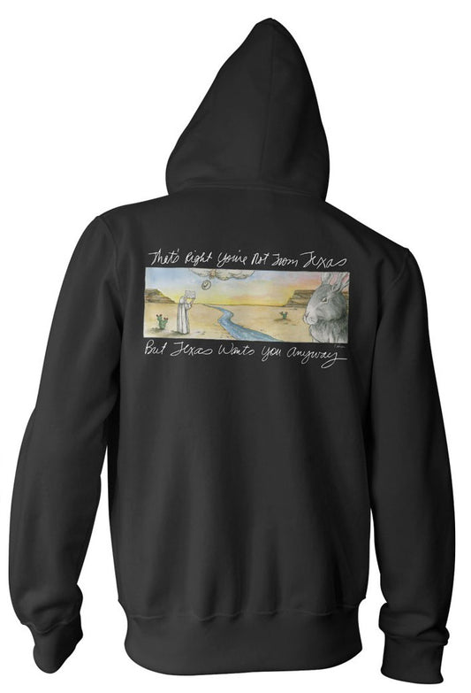 Lyle Lovett - Not From Texas Hoodie (Black)